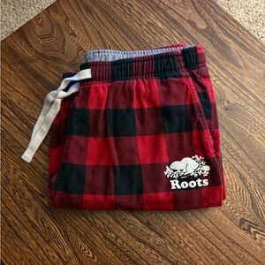 Roots Red and Black Buffalo Check Plaid Pajama Pants